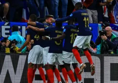 Jugadores de Francia festejando pase a Semifinales