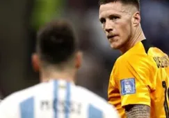 Weghorst en el partido contra Argentina