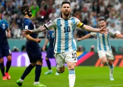 Lionel Messi celebra gol ante Croacia