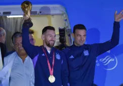 La Copa del Mundo, Messi y Scaloni en su llegada a Argentina