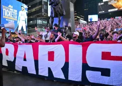 Aficionados del PSG se adueñan de Times Square
