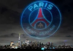 Miles de drones iluminaron Nueva York recreando escudos de PSG y Chelsea
