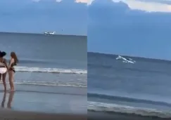 VIDEO: el aterrador instante en que una avioneta cae al mar con turistas presentes