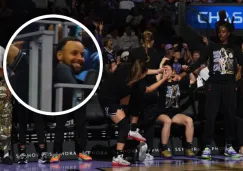 Curry fue visto disfrutando del partido de Valkyries