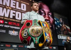 Canelo Álvarez llega a Las Vegas y responde críticas a su preparación rumbo a la pelea con Terence Crawford