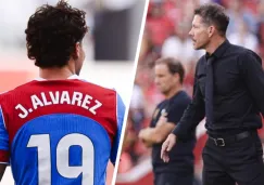 Julián Álvarez molesto con Simeone por ser sustituido en empate del Atlético de Madrid