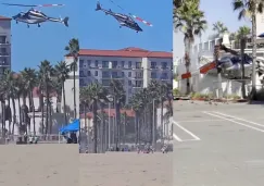 VIDEO: Helicóptero se desploma en playa de California y deja 5 lesionados