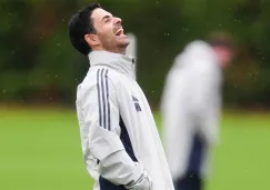 Arteta en el entrenamiento previo al partido