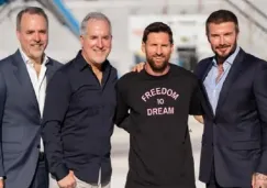 Messi y directivos del Inter de Miami