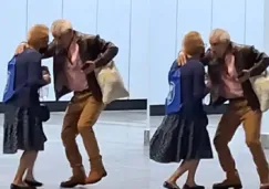 Pareja de abuelitos baila mientras espera el Metro de la CDMX y conquista las redes