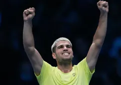 Alcaraz celebrando su reciente triunfo