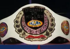 El cinturón fue exhibido en la conferencia 