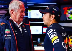 Helmut Marko y Checo Pérez, en Red Bull