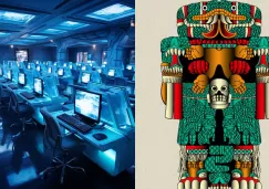 Su nombre está en náhuatl que significa: la que tiene su falda de serpientes.