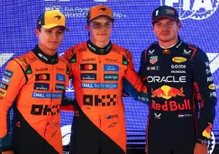 Norris, Piastri y Verstappen
