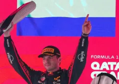 Max Verstappen celebra tras ganar el GP de Qatar