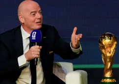 Gianni Infantino en la revelación del calendario oficial Gianni Infantino en la revelación del calendario oficial