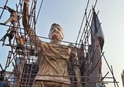 La estatua de Leo está en etapas finales de construcción La estatua de Leo está en etapas finales de construcción