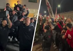 Jugadores de Toluca se suben a una patrulla para cantar 'La Cumbia de los Trapos' con la afición
