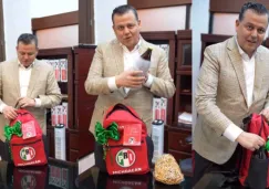 Diputado del PRI regala caguamas y botana a legisladores