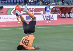 El jugador de Zambia se lastimó el cuello durante su celebración