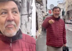 Video: Fernández Noroña agrede a ciudadano en Roma, le golpea el celular y defiende a Maduro