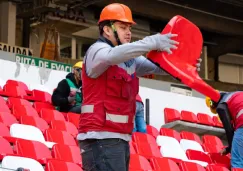 Estadio Banorte se pinta de Rojiblanco