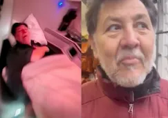 Fernández Noroña es captado durmiendo en vuelo Premier de Roma a la CDMX