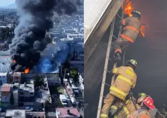 VIDEO: Incendio en Ecatepec consume bodega y moviliza a cuerpos de emergencia