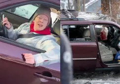 Las imágenes muestran a Renee Nicole solo manejar su camioneta sin representar una amenaza a la autoridad.