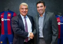 Deco junto a Joan Laporta