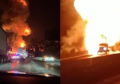 VIDEO: Pipa cargada con gas LP explota en carretera México-Querétaro 