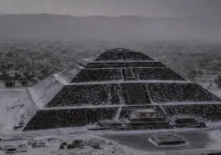 Teotihuacan amanece blanco intensa granizada sorprende a visitantes y habitantes