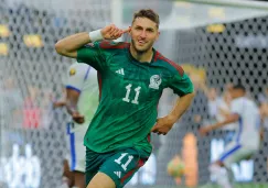 Santiago Giménez con el Tricolor