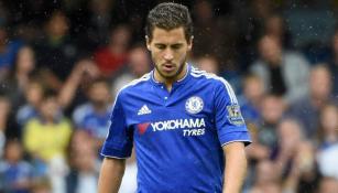 Eden Hazard, cabizabajo tras un duelo del Chelsea