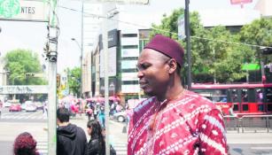 Jean Louis Bingna en una de las calles de la Ciudad de México 