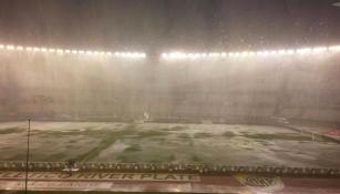 Así quedó la cancha del Monumental