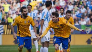 Messi festeja golazo contra Málaga