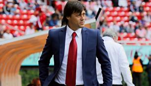 Almeyda, durante un partido de Chivas