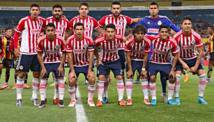 Jugadores de Chivas posan en Copa MX