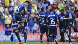 Americanistas festejan gol contra Santos 