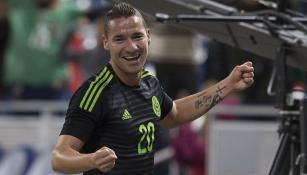 Jesús Dueñas celebra tras marcar contra Senegal