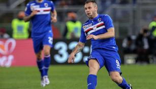 Cassano en partido con la Sampdoria