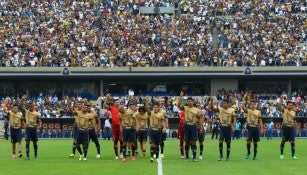 Jugadores de Pumas después de un partido