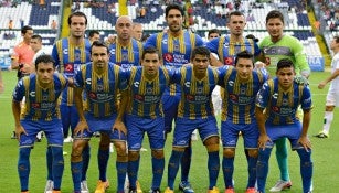 Jugadores del Atlético San Luis previo a un partido