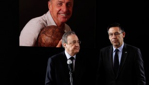 Florentino Pérez asiste al Memorial de Johan Cruyff