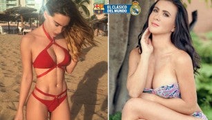 Belinda y Mariazel, aficionadas al futbol español