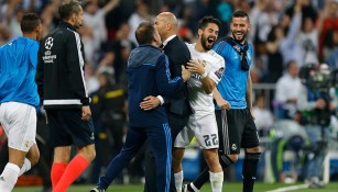 Zidane celebra el triunfo contra el City 