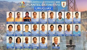 Jugadores que integran la selección charrúa para la Copa América