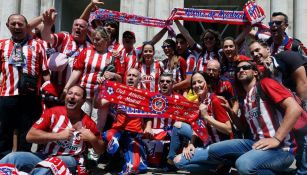 Los aficionados del Atlético previo al arranque del juego